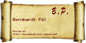 Bernhardt Pál névjegykártya